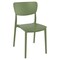 Luxury Commercial Living 33" Olive Green Solid Stackable Patio Dining Chair